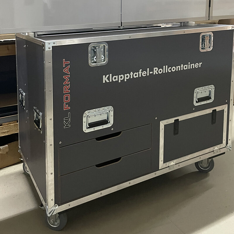 Klapptafel Rollcontainer mit Schubladen
