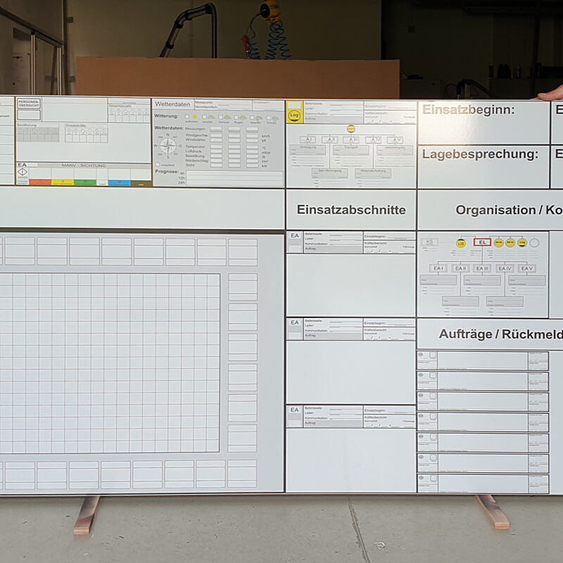 Taktische Arbeitswand © IdF NRW Münster