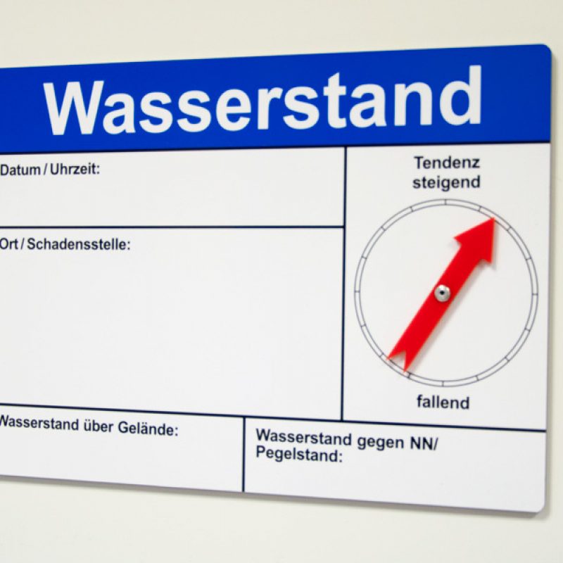 Tafel Wasserstand